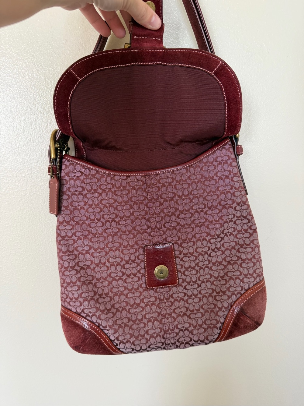 COACH Vintage 6376 Soho Burgundy Bordeaux Red Signatu… - Gem